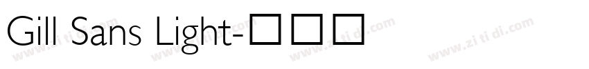 Gill Sans Light字体转换